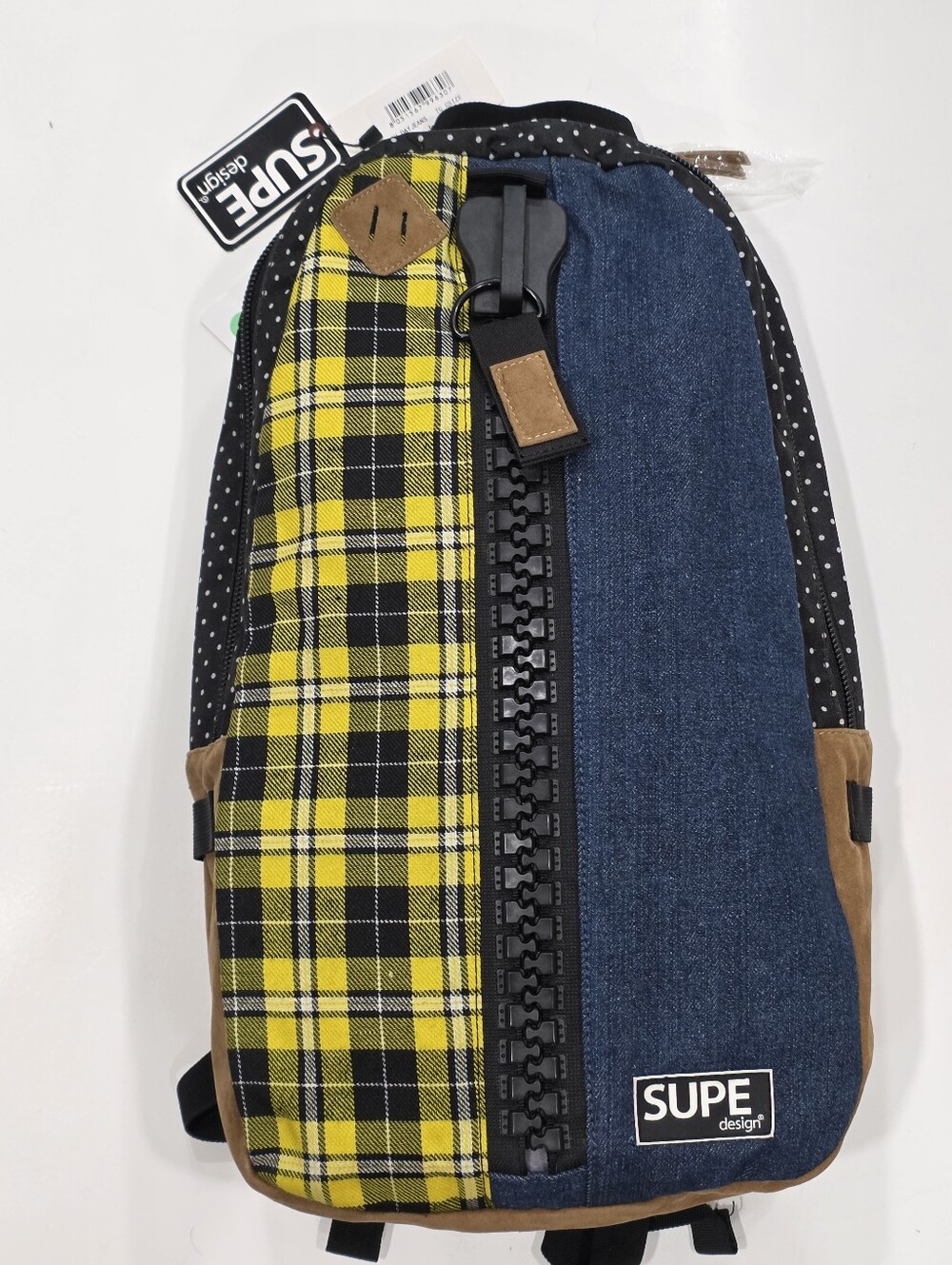 Supe Design Day Bag Original Collection Double Color Backpack Mega Zip Denim